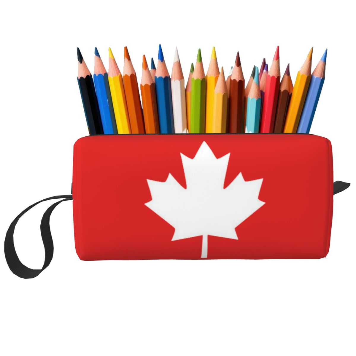 Women Bags Canada - แคนาดาธงดินสอสําหรับนักเรียนโรงเรียนกล่องปากกาดินสอกระเป๋าเครื่องเขียนกระเป๋าเดินทางผู้หญิงกระเป๋าเครื่องสําอาง Organizer กระเป๋า