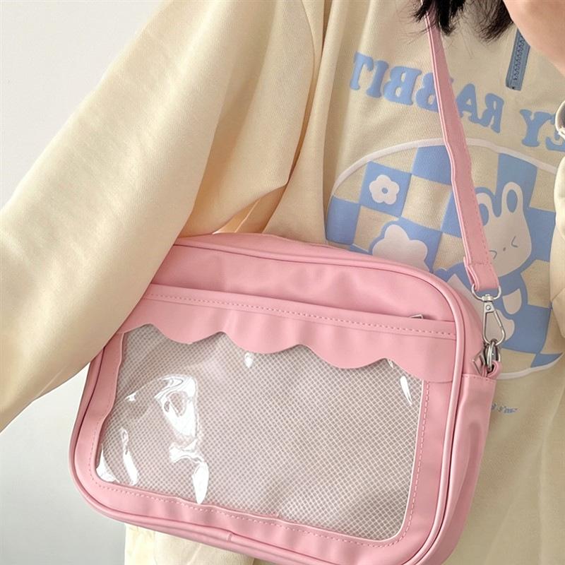Women'S Japanese Bags - กระเป๋าอิตะญี่ปุ่นสุดเก๋สำหรับผู้หญิง ดีไซน์โปร่งใส PU ทนทาน พร้อมสายสะพายปรับได้