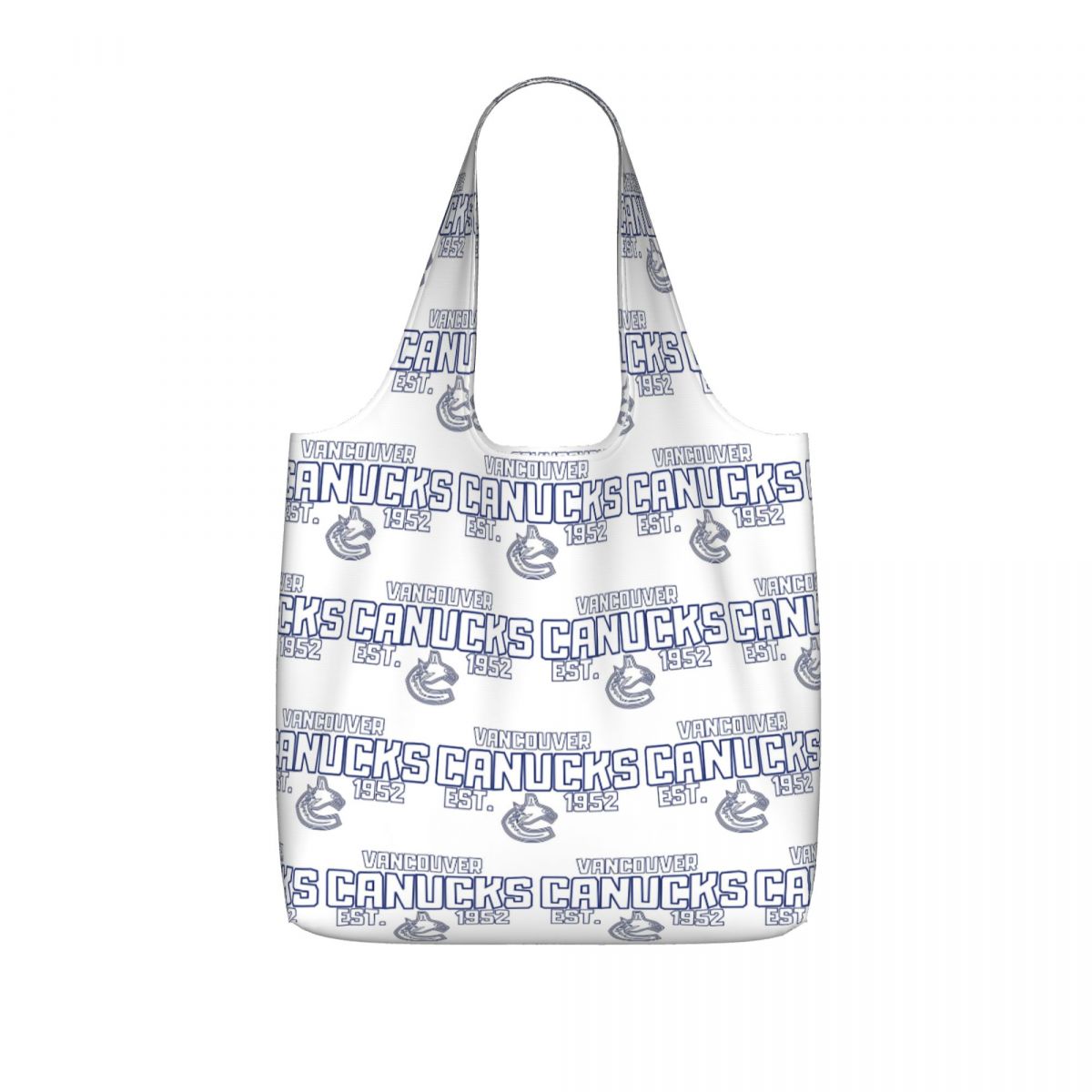 Women Bags Canada - กระเป๋าผ้าแคนวาสขนาดใหญ่สำหรับช้อปปิ้งลายทีมฮอกกี้แวนคูเวอร์ แคนาดา เหมาะสำหรับผู้หญิง