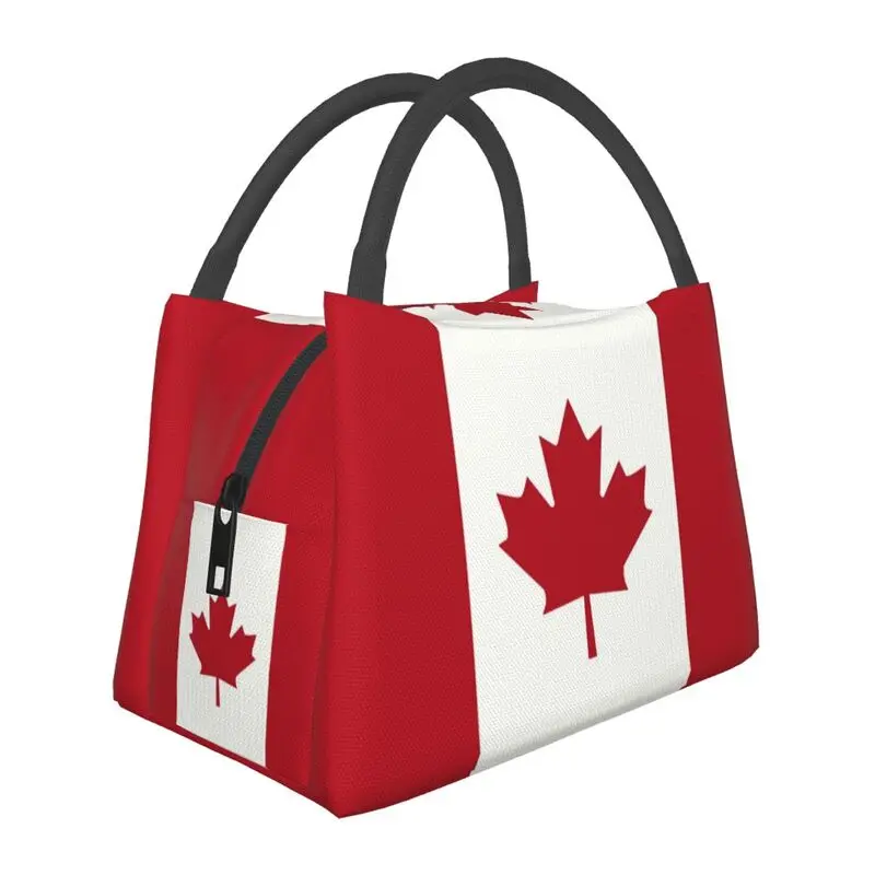 Women Bags Canada - กระเป๋าเก็บอุณหภูมิสำหรับใส่อาหารกลางวันลายธงชาติแคนาดาสำหรับผู้หญิง แบบพกพา เหมาะสำหรับพกพาไปทำงาน ปิกนิก และท่องเที่ยว