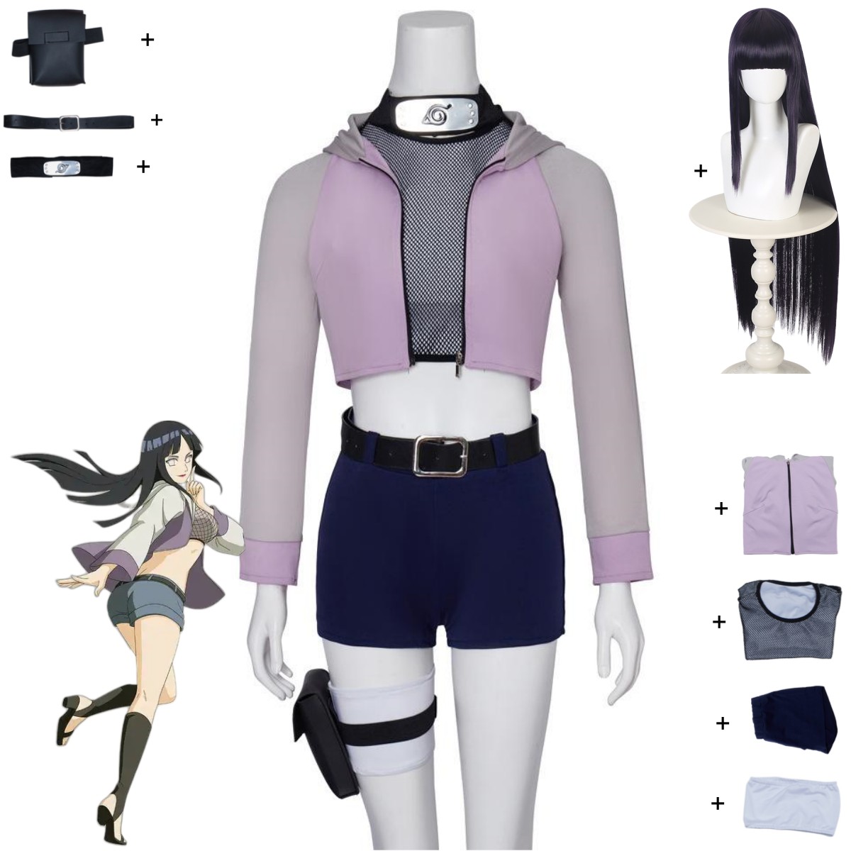 Women'S Japanese Bags - อะนิเมะ Hyuga Hinata คอสเพลย์เครื่องแต่งกาย Hyuuga Ichizoku