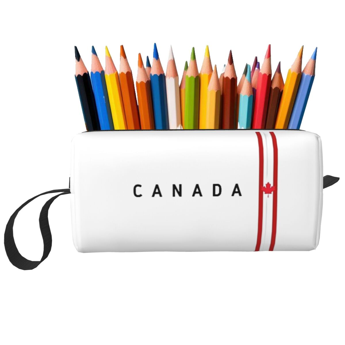 Women Bags Canada - แคนาดาธงดินสอสําหรับเด็กผู้หญิงกล่องปากกาดินสอกระเป๋าเครื่องเขียนกระเป๋าเดินทางผู้หญิงกระเป๋าเครื่องสําอาง Organizer กระเป๋า