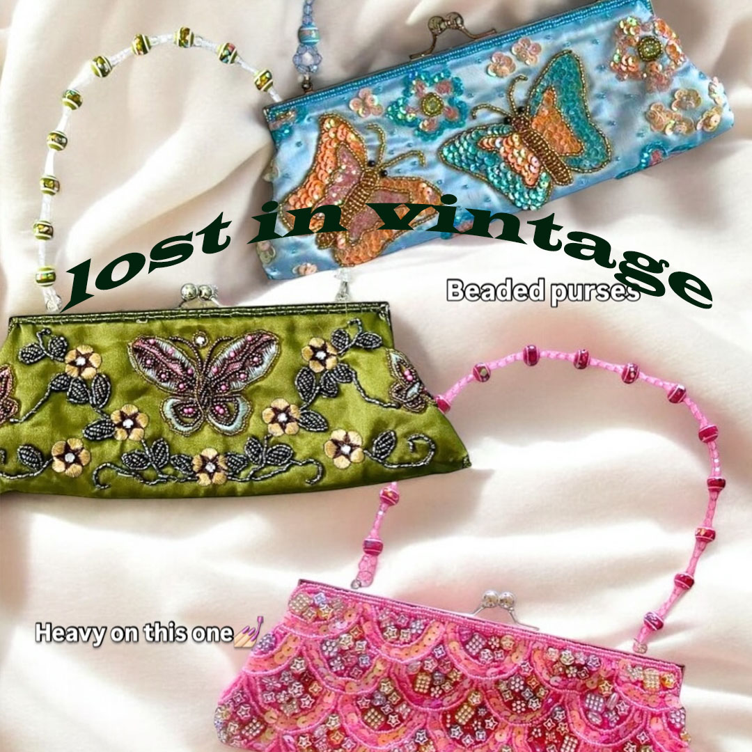 Women'S Vegan Bags - Lost In Vintage ปัก Glitter ลูกปัด