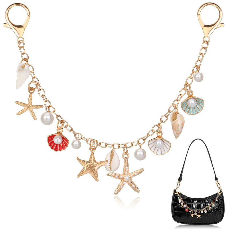 Women Bags Golden - กระเป๋า Charms สําหรับกระเป๋าถือ Golden พวงกุญแจกระเป๋า SHELL