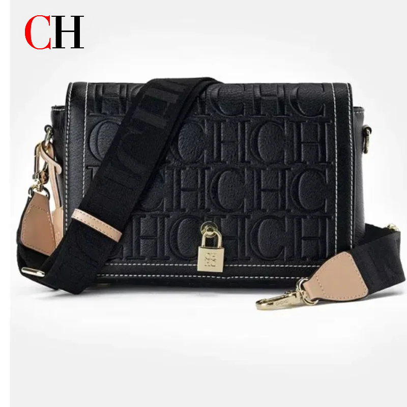 Women'S Bags At M&S - CH กระเป๋าสะพายข้างสำหรับผู้หญิงหนัง PU ตกแต่งด้วยโลหะ กระเป๋าสะพายไหล่ สายสะพายกว้างปรับได้