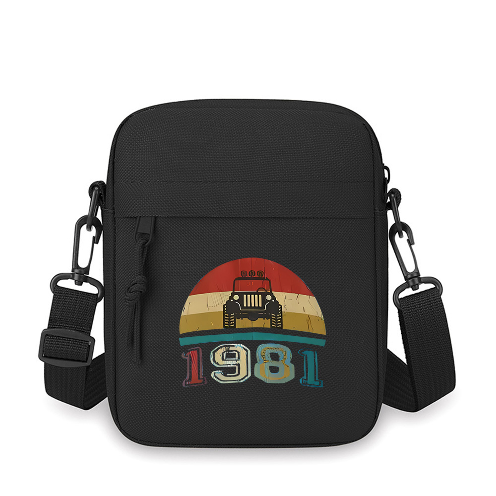 Women'S Jeep Bags - กระเป๋าสะพายข้างลายรถจี๊ปวินเทจ ปี 1981 สำหรับผู้ชายและผู้หญิง ลายการ์ตูนอนิเมะ พิมพ์ลายภาพยนตร์