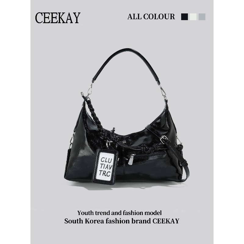 Women Bags 2026 Trends - กระเป๋าโฮโบหนังเงา CEEKAY รุ่นปี 2026 สไตล์ Y2K