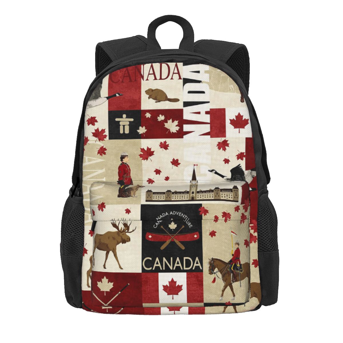 Women Bags Canada - ธงชาติแคนาดา กระเป๋าเป้สะพายหลังวัฒนธรรมประจำชาติ กระเป๋าเป้สะพายหลังความจุขนาดใหญ่ กระเป๋าหนังสือสำหรับเด็กชายและเด็กหญิง กระเป๋านักเรียน กระเป๋าสะพายไหล่สำหรับผู้ชายและผู้หญิง