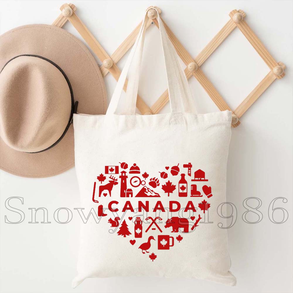กระเป๋าผ้าแคนวาสลายธงชาติแคนาด - Women Bags Canada บทวิจารณ์และราคา