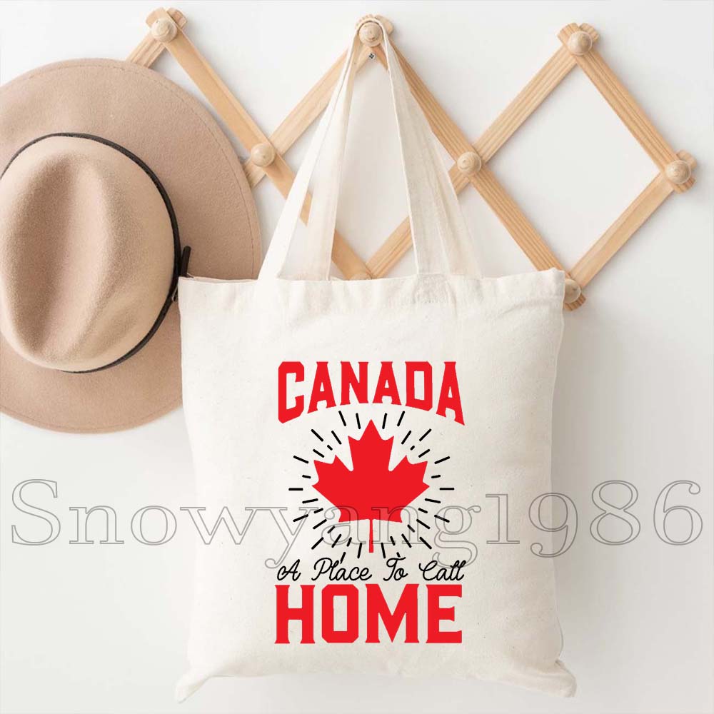 กระเป๋าผ้าแคนวาสลายธงชาติแคนาด - Women Bags Canada บทวิจารณ์และราคา