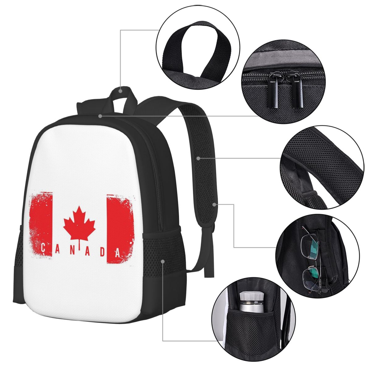 ธงชาติแคนาดากระเป๋าเป้สะพายหลั - Women Bags Canada บทวิจารณ์และราคา
