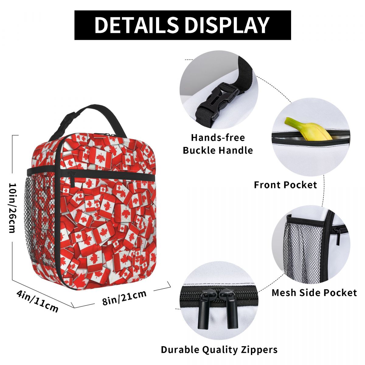 กระเป๋าใส่อาหารกลางวันลายธงชาต - Women Bags Canada บทวิจารณ์และราคา