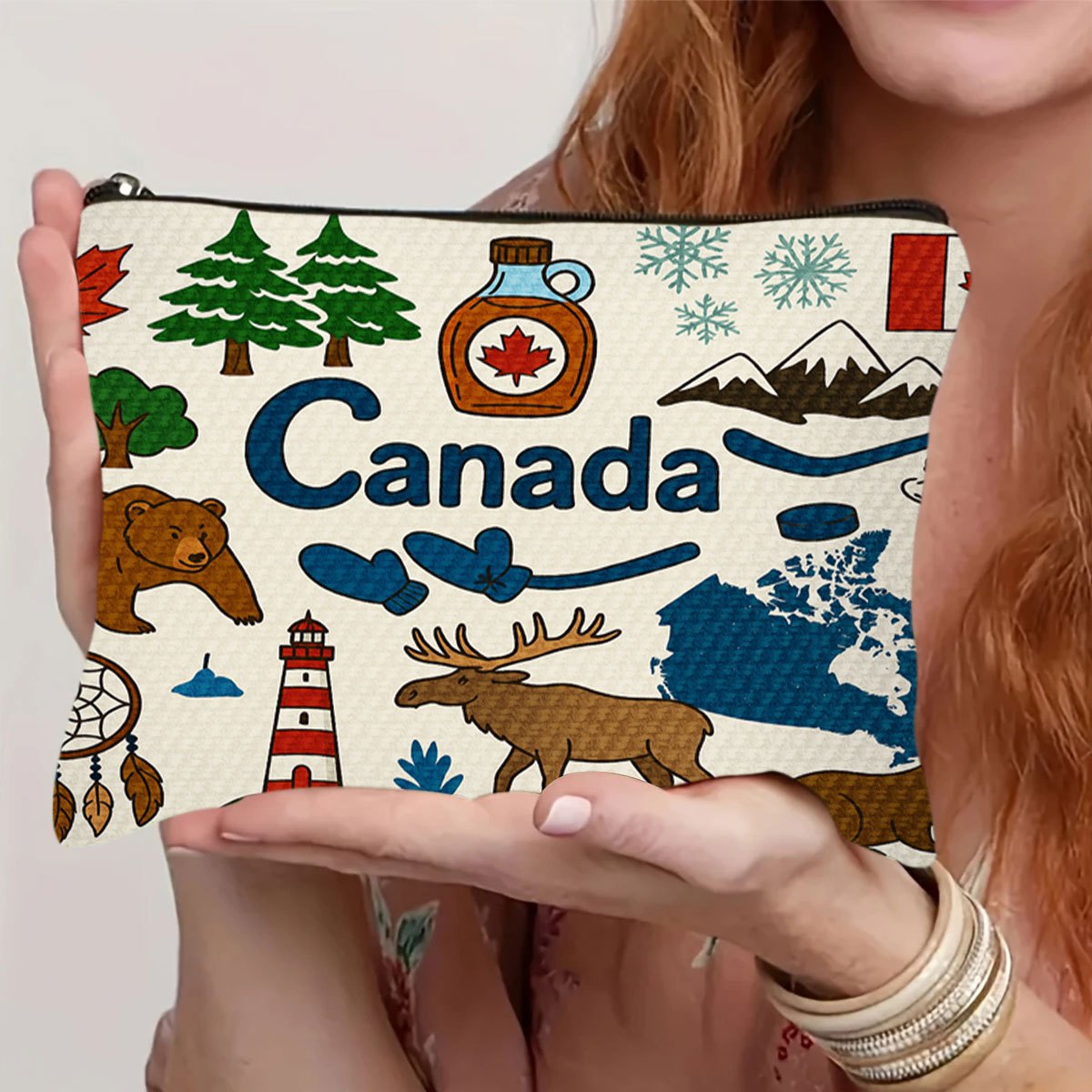 กระเป๋าเครื่องสำอางธีมแคนาดา - - Women Bags Canada บทวิจารณ์และราคา