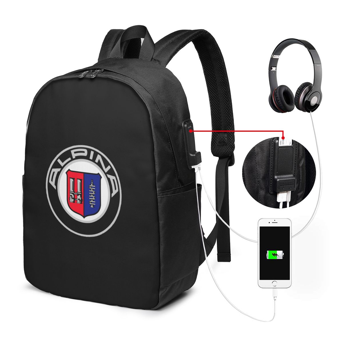 อัลพินา - กระเป๋าเป้สะพายหลังโ - Women Bags Logo บทวิจารณ์และราคา