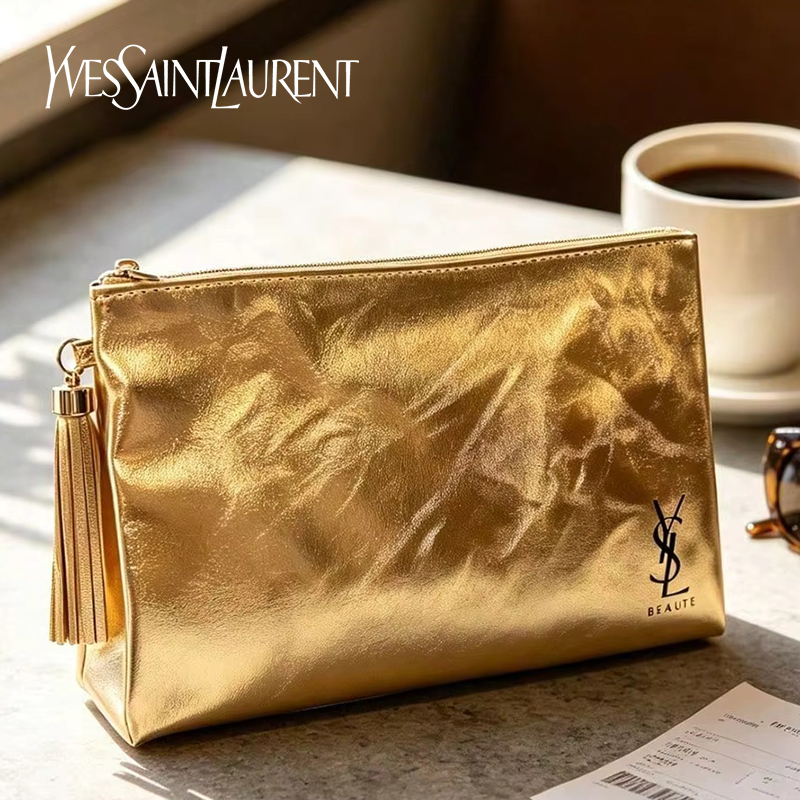 กระเป๋าเครื่องสำอาง YSL สีทอง, - Women Bags Golden บทวิจารณ์และราคา