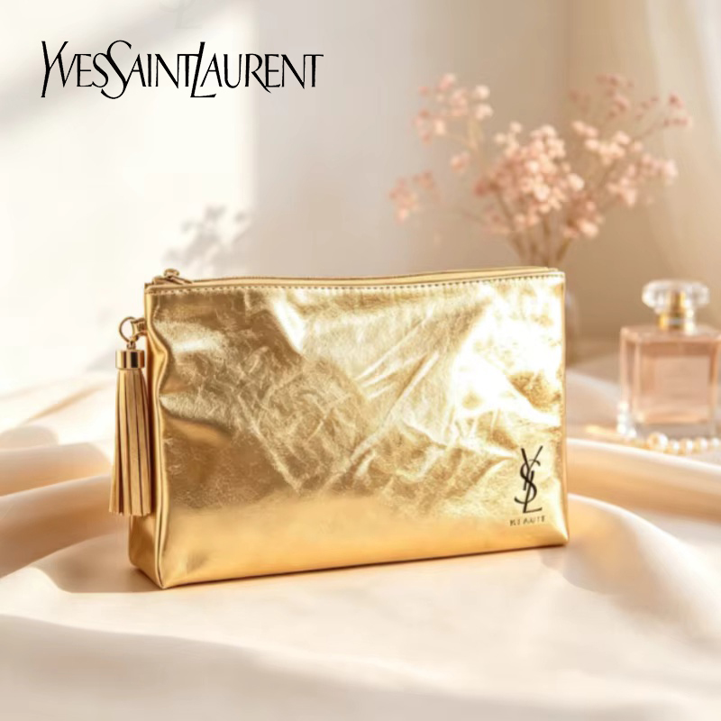 กระเป๋าเครื่องสำอาง YSL สีทอง, - Women Bags Golden บทวิจารณ์และราคา