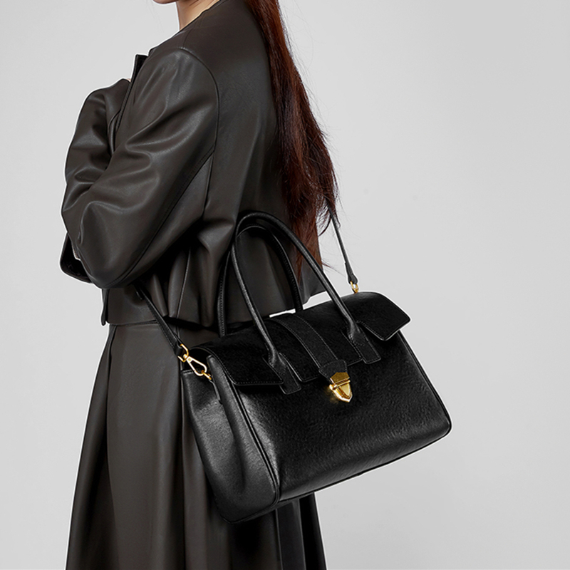 กระเป๋าถือหนังแท้ BURMINSA สำห - Top Handle Structured บทวิจารณ์และราคา