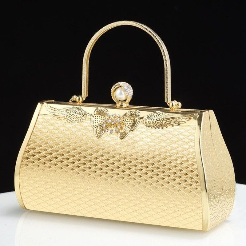 กระเป๋าถืองานเลี้ยงตอนเย็นสไตล - Women Bags Golden บทวิจารณ์และราคา