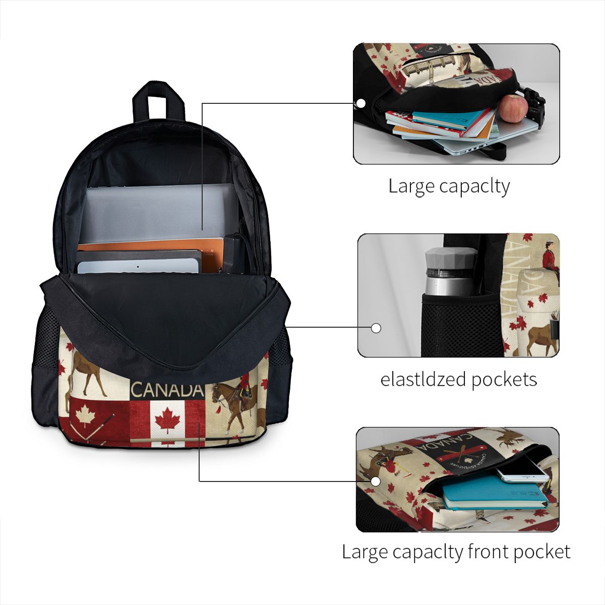 ธงชาติแคนาดา กระเป๋าเป้สะพายหล - Women Bags Canada บทวิจารณ์และราคา